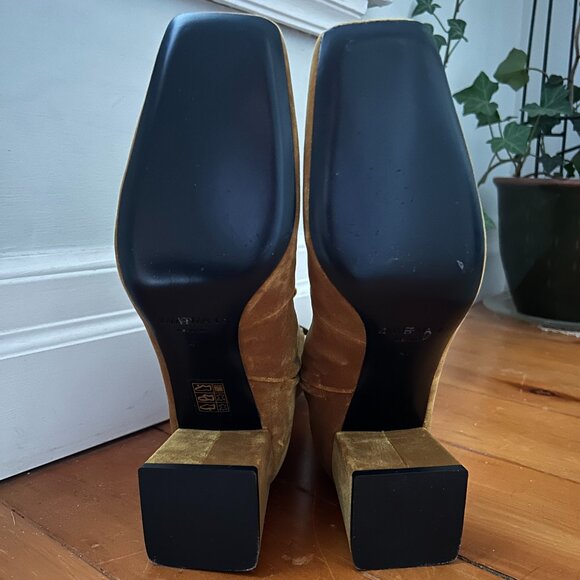 Zimmerman Lace Up Velvet Ankle Boots - Picture 4 of 5